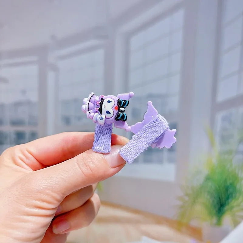 Clowmi Black-purple Hair Clips Ties Cartoon BB Gentle Cute Qme