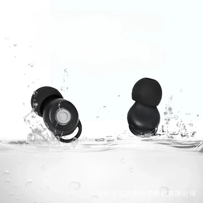 Soft Portable Anti - Noise Silicone Sponge Earplugs for Sleep and Noise Reduction Qme Inner ringfiltration
