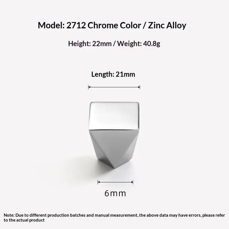 Geometric Design Drawer Cabinet Door Single-hole Square Handles Solid Zinc Alloy Simple Furniture Wardrobe Small Handle Qme E