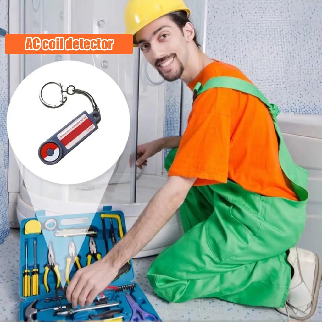 AC Detector AC Air Conditioning Coil Tester Heavy-Duty Key Ring Detection for Home Commercial Equipment Industrial Maintenance Qme