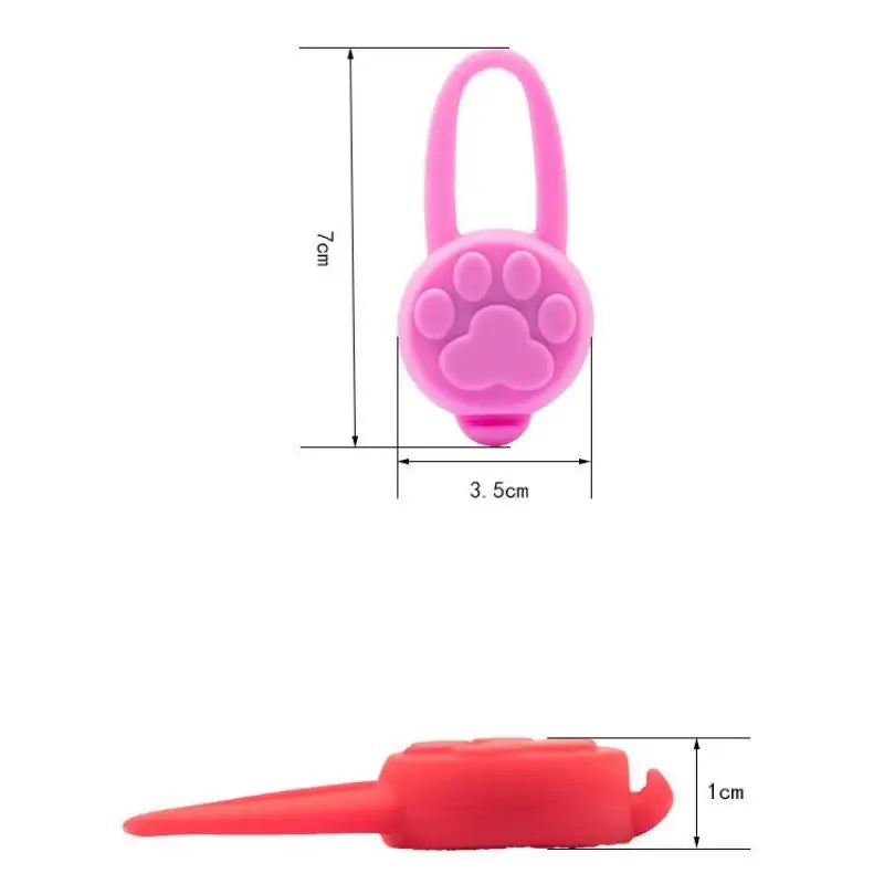 Silicone Pet Cat Dog Night LED Flashlight Luminous Pendant Prevent Qme