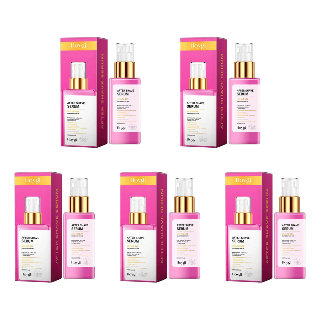 After Shave Serum Soothing Post-Shave Essence for Men & Women Smoothing Firming Skin Deep Hydrating Nourishing Gentle Body Care Qme 5Pcs 90ml