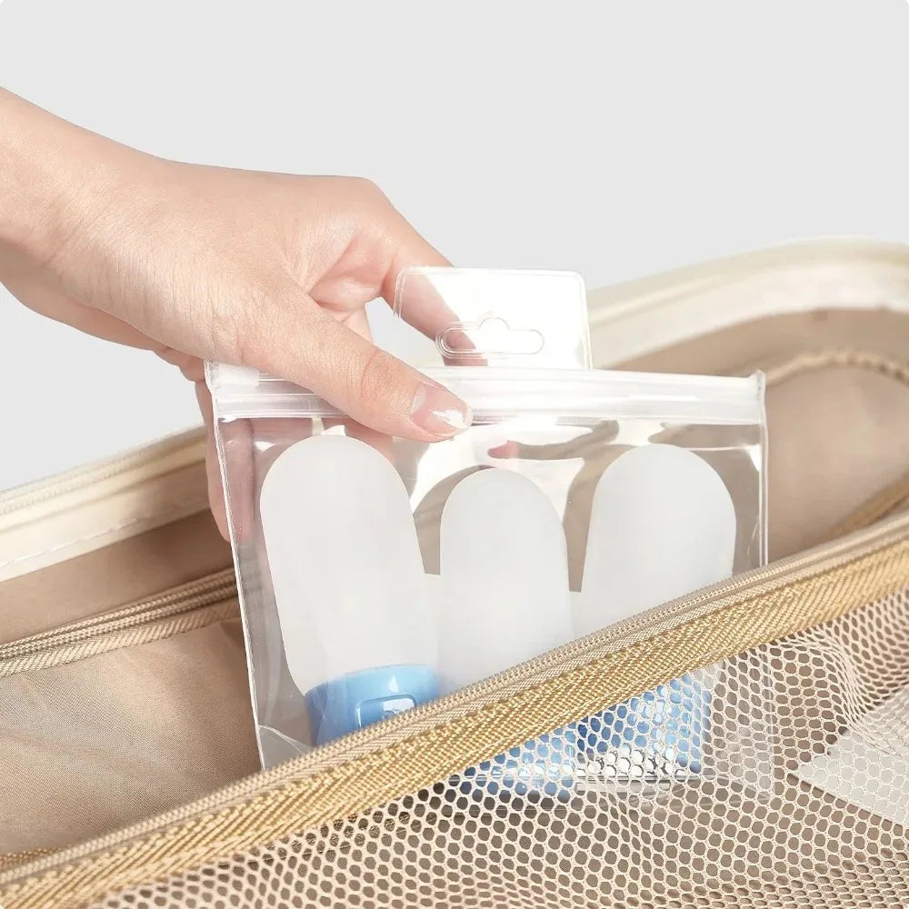 Leakproof Travel Bottles TSA-Approved Refillable Flip Shampoo Qme