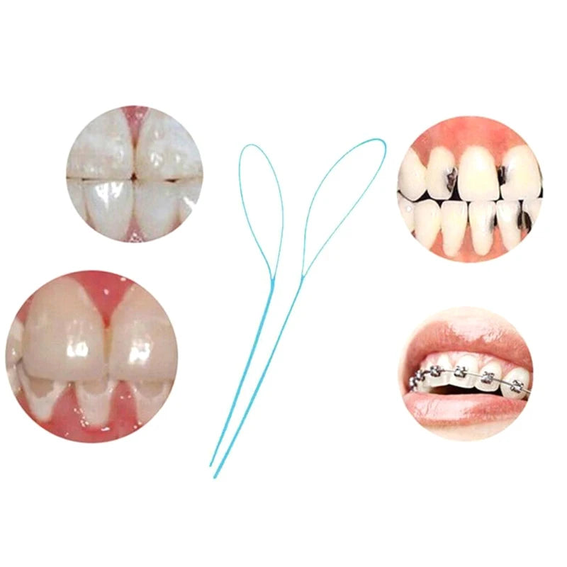 Dental Floss Threader Traction Line Oral Crown Brace Bridge Implant Qme
