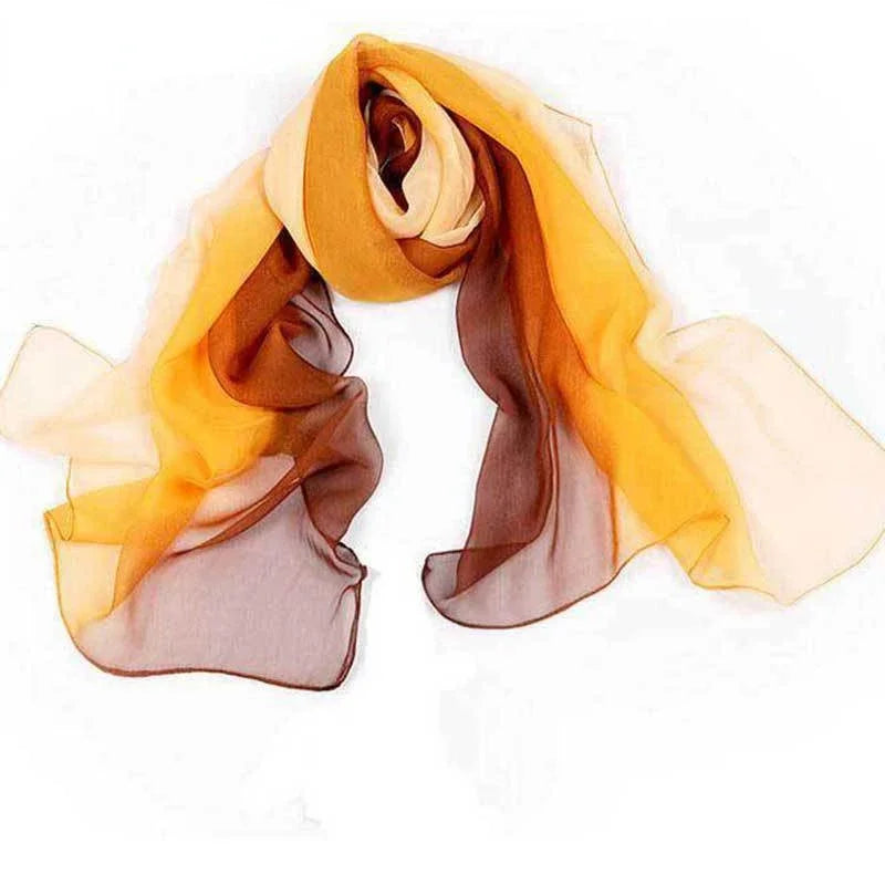 160*50cm Gradient Fashion Chiffon Scarf Women's Long Wraps and Shawls Lady Spring Autumn Scarves Bandana Hijab Stoles Qme