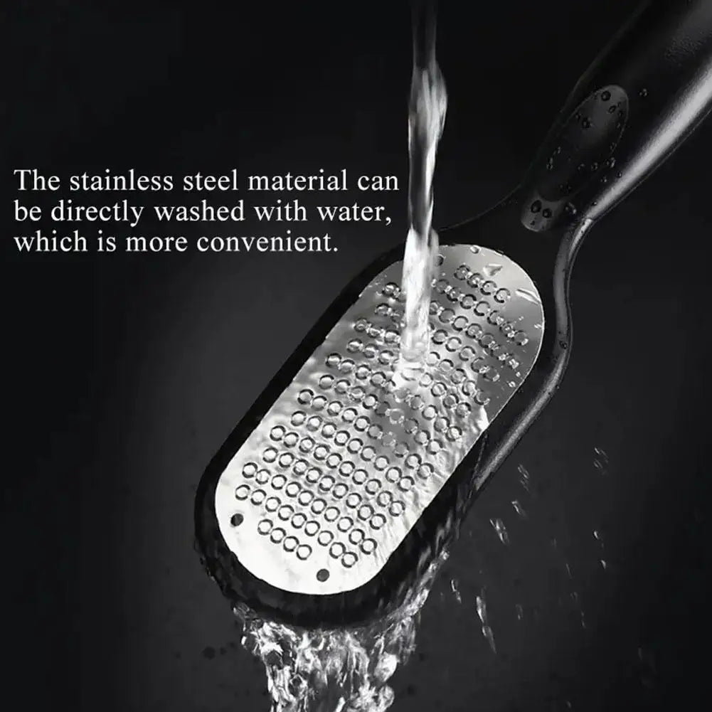 Portable Foot Scrubber Steel Callus Remover Foot File Scraper Foot File With Lid Heel Scraper Dead Skin Remove Qme