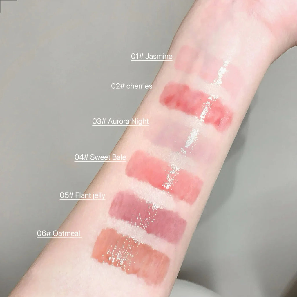 SHAQINUO Water-based Lip Gloss Moisturizing Tinted Balm Lasting Qme