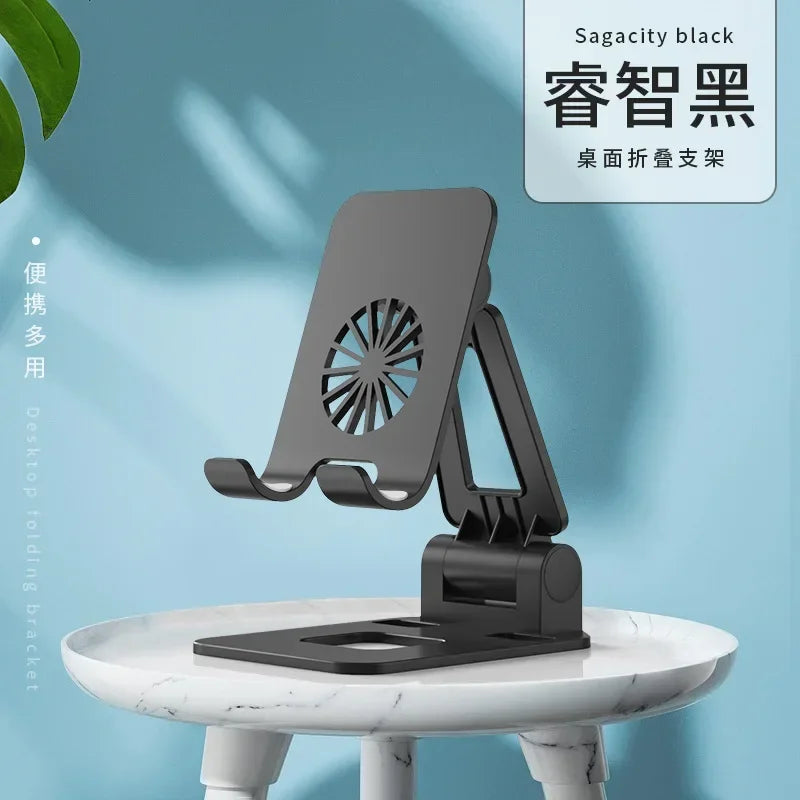 Mobile Phone Holder Desk Stand Phone Holder Charging Base Double Adjustable Shelf For iPad For iPhone Huawei Xiaomi Samsung LG Qme black