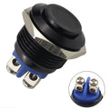 1Pc Momentary Push Button Switch 16mm Waterproof Mount Button Switch. Qme 1pc Black