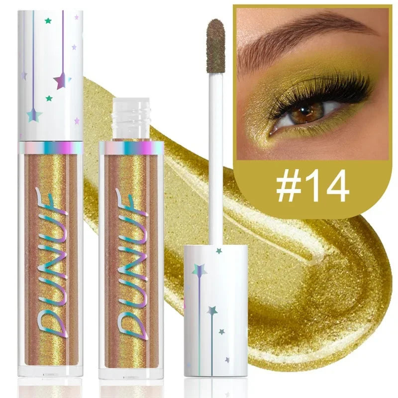 24color Eyeshadow Stick Liquid Eyeliner Metallic Green Pearlescent