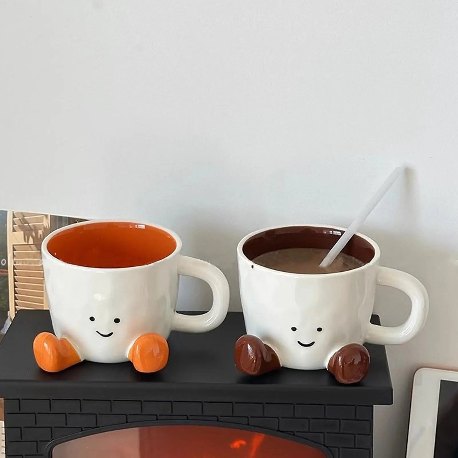 Funny Coffee Mug Adorable Home Kitchen Drinkware Ceramic Tea Cups Qme