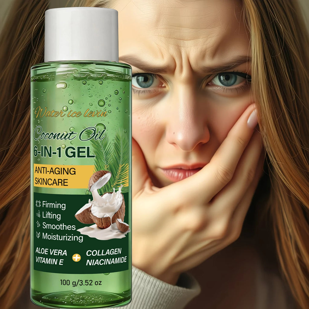 Coconut Anti-Aging Gel, Collagen & Aloe Vera Infused, Firming & Moisturizing Qme