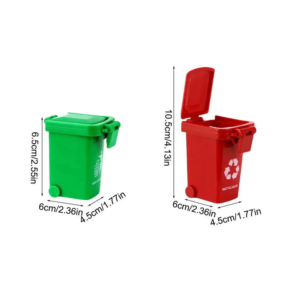 Toy Garbage Cans Lid Wheels Truck Toys Storage Portable Waste Holder Qme 3 colors China Mainland