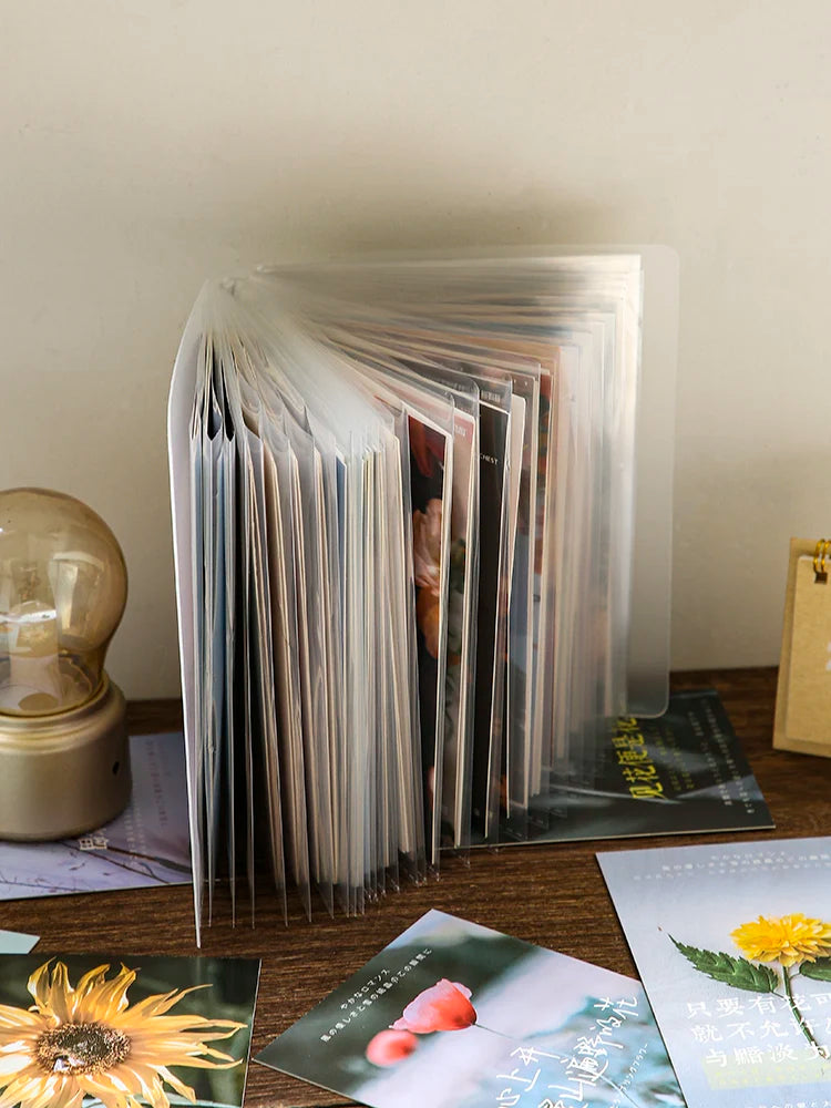 40 Pages/Book A6 Pocket Transparent Photo Postcard Organizer DIY Decorative Book Large Capacity Organizer Album Book Qme
