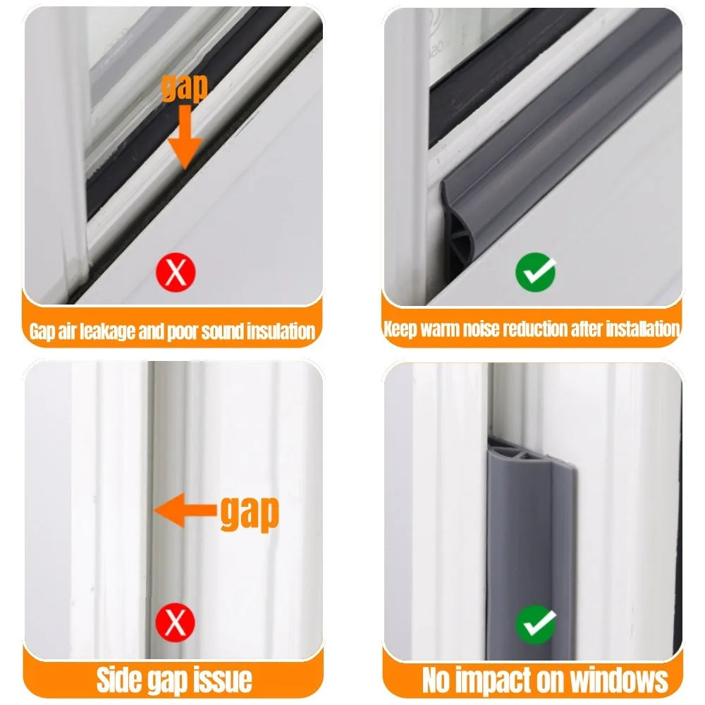 2M Sliding Window Sealing Strip Silicone Rubber Triangular P-type Windproof and Soundproof Strip Door Sealing Gap Filling Strip Qme