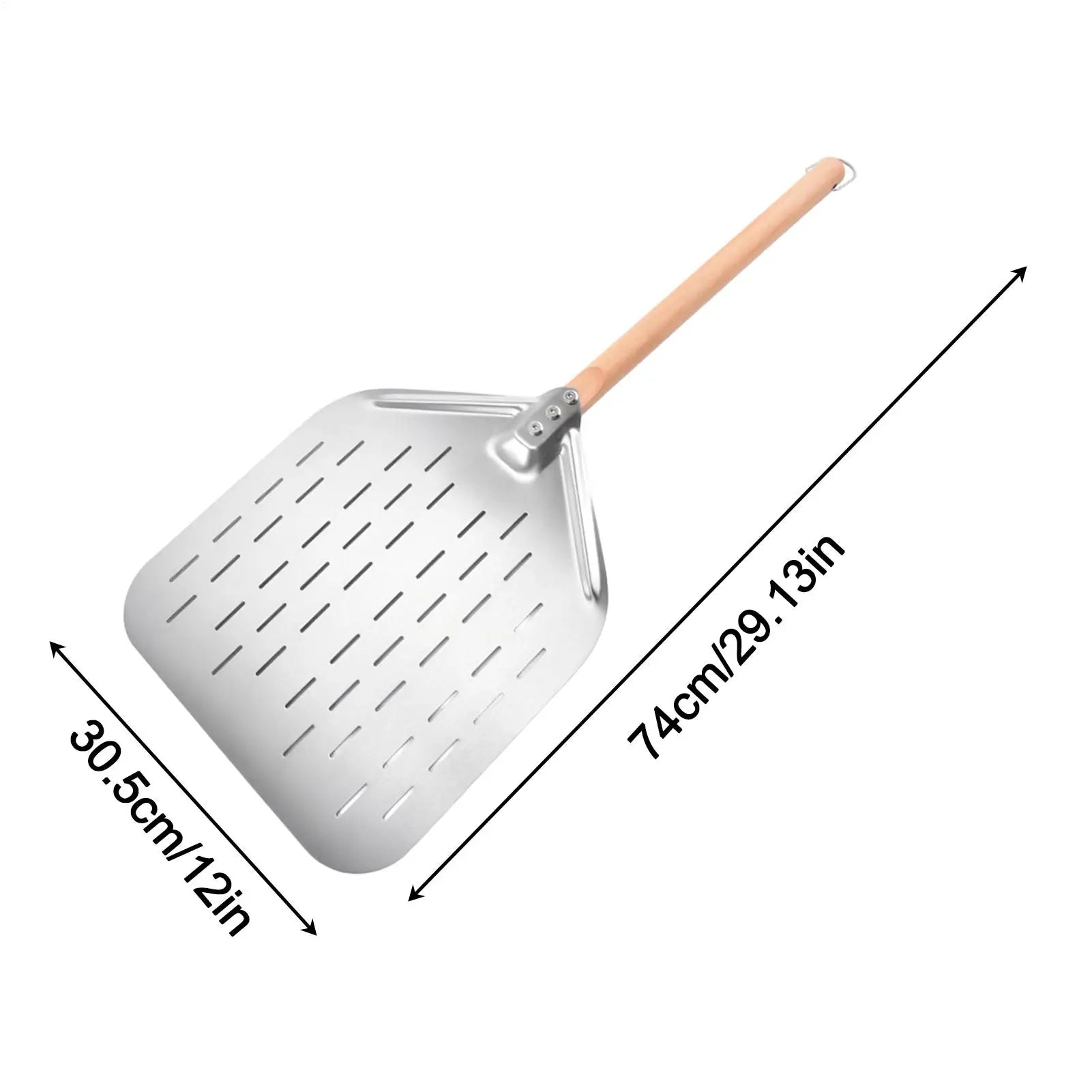 Pizza Paddle Stainless Steel Perforated Turning Oven Tool Spatula Qme