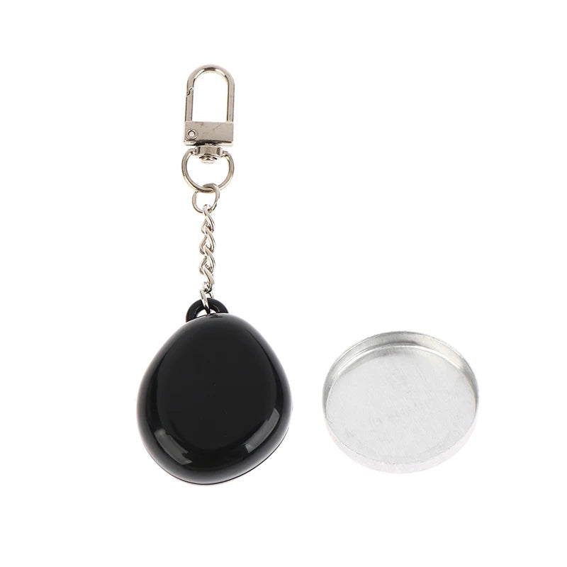 Colorful Portable Makeup Compact Empty Refillable Case Aluminum Tray Qme Black Keychain