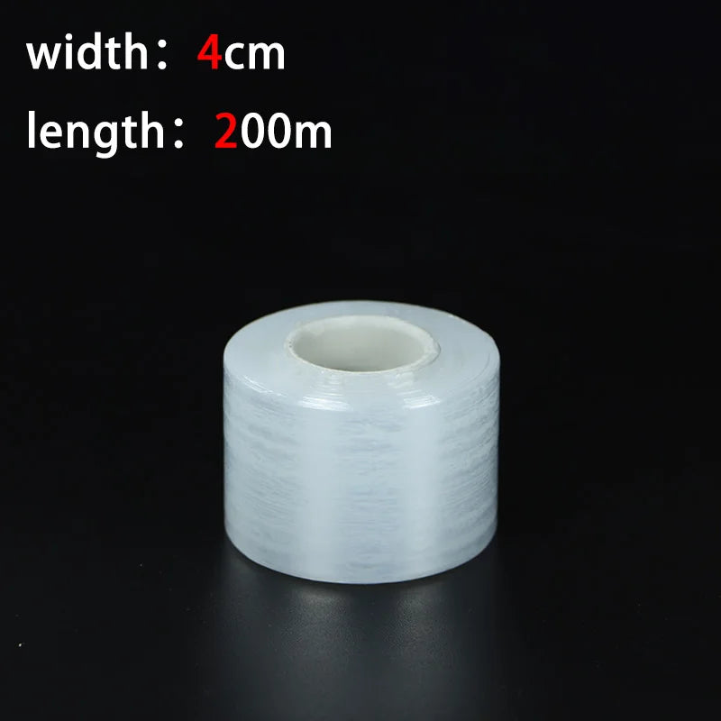 200M 40/60mm Self-adhesive PE Grafting Tape Film Stretchable Garden Tree Plants Seedlings Vine Tomato Grafting Accessories Qme 4cmX200m