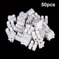100pcs CH-2 Quick Wire Connection Terminals - Premium Spring Wire Connectors For Electrical Cable Clamp Terminal Block Connector Qme 100pcs