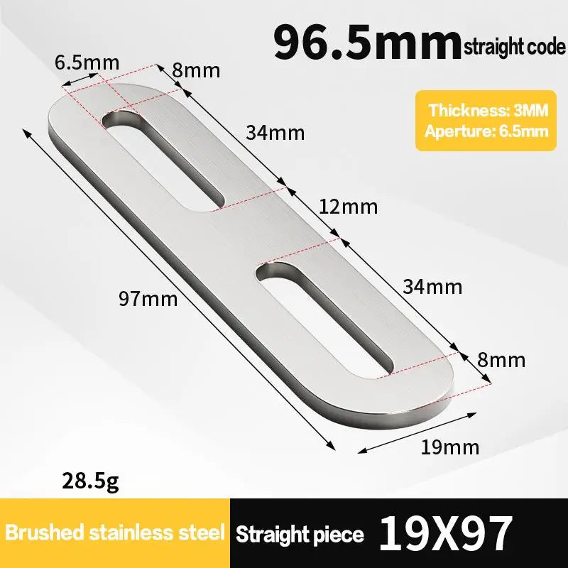 Stainless Steel Straight Angle Bracket Black Silver Thickened 180 Qme A8