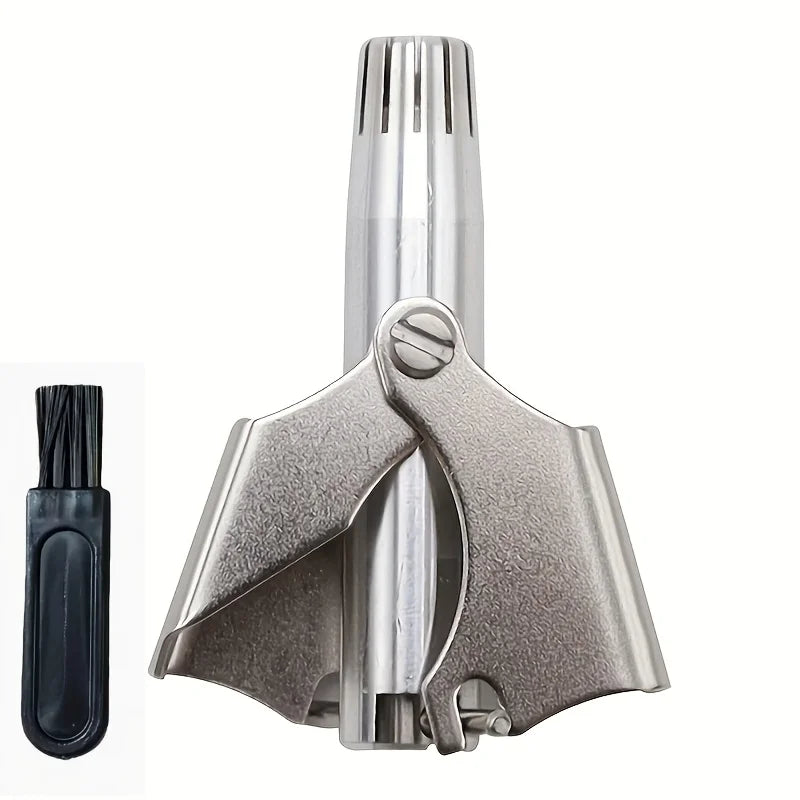 Nose Hair Trimmer Manual for Both Men And Women, Featuring a High-Quality Stainless Steel Design with a Small Round Head Qme 1pc