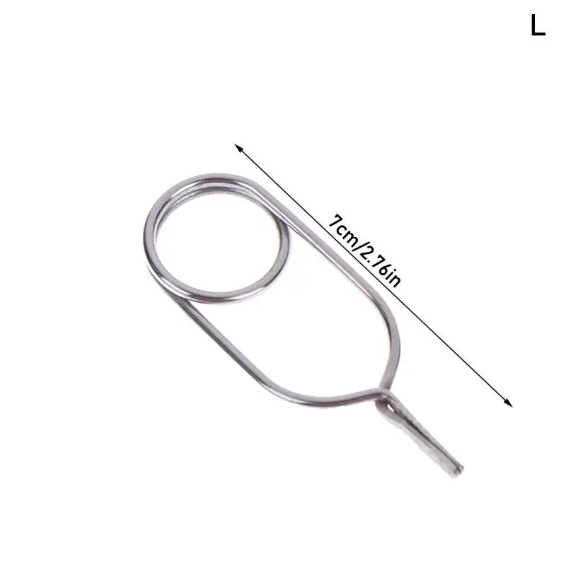 Stainless Steel Hackle Pliers Fly Tying Tool Clips Feather Wrapping Qme L
