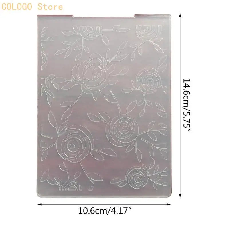 Plastic Embossing Folder Many Flowers Template DIY Scrapbooking Hand Qme