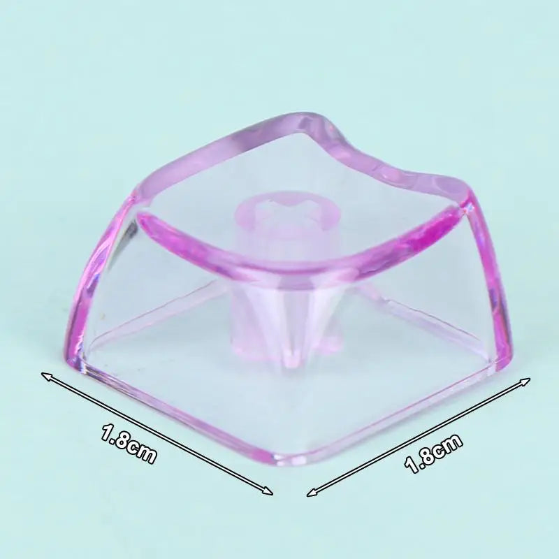 10 Cute Cat Transparent PBT Keycaps 1U Blank MAO Profile Mechanical Qme