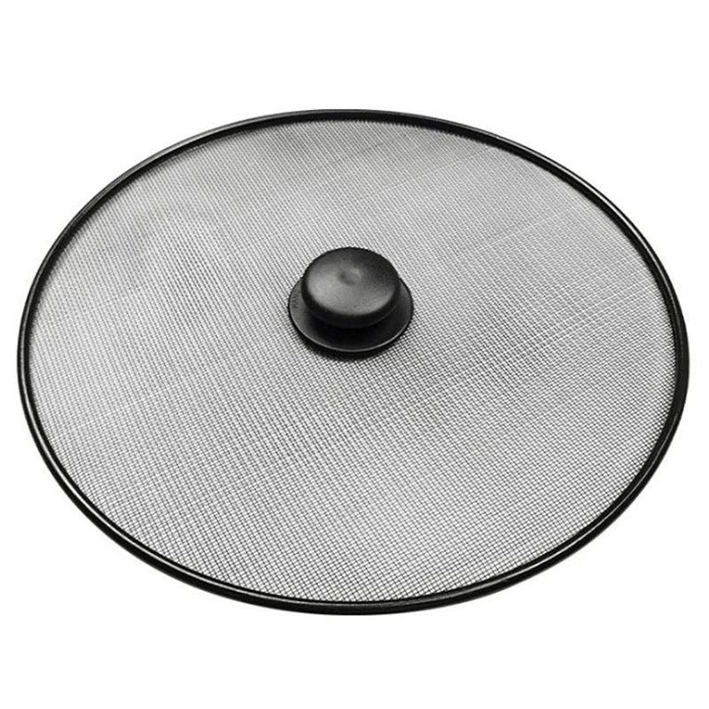 Guard Lid Fine Mesh Splash Cover Kitchen Tools Black Splatter Screen Qme