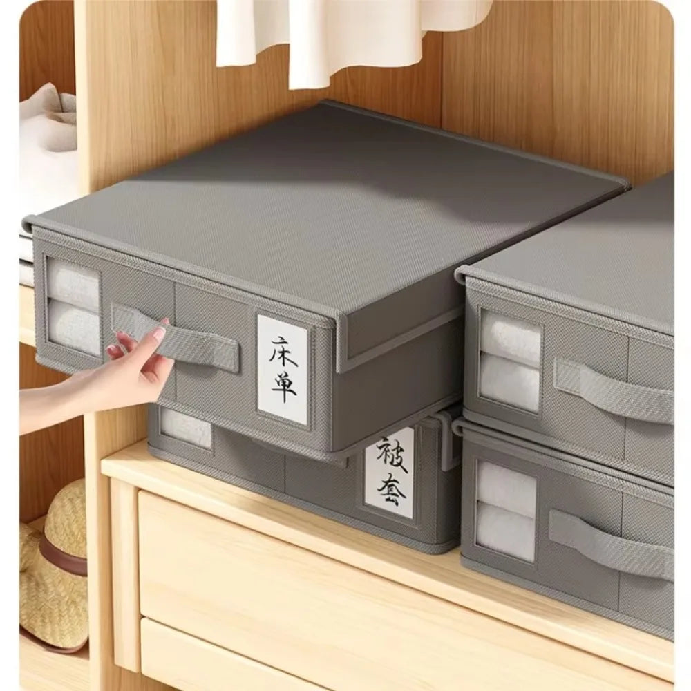 Creative Bed Sheet Storage Box Clothing Fabric 4-piece Organizer Qme