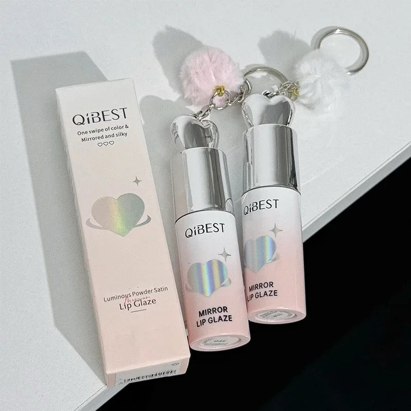 QIBEST Moisturizing Mirror Lip Glaze Long Lasting Lip Color Non Greasy Texture Liquid Lip Pigment Not Easy To Stick Lipgloss Qme
