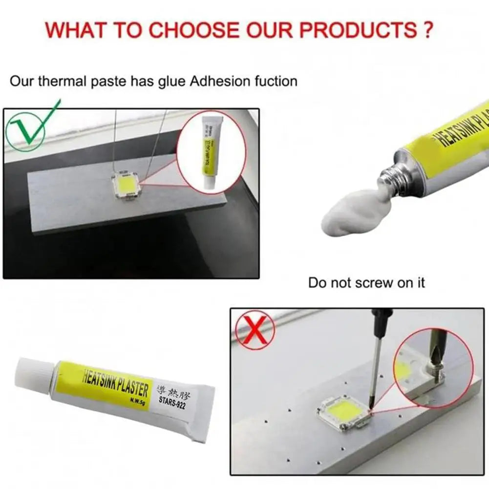 1-20pcs Heatsink Plaster Thermal Silicone Adhesive Cooling Paste Strong Adhesive Compound Glue For Heat Sink Sticky Qme