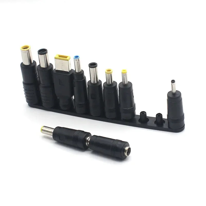 10pcs/set Universal for Notebook Laptop DC Power Charger Supply Adapter Tips Connector Jack to Plug Charging Qme Other