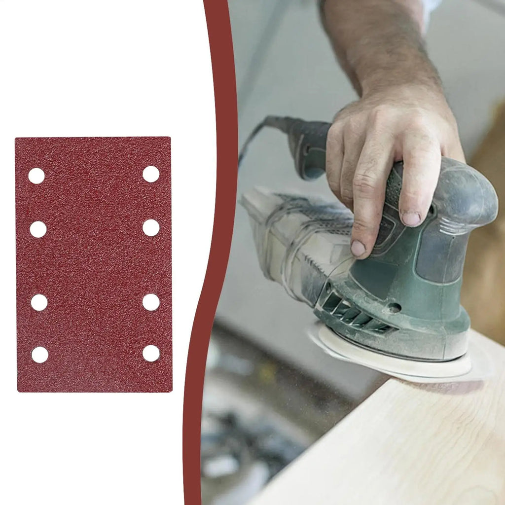 Orbital Sander Pads 120 Pieces 8-Hole Sander Sanding Disc Sheets Anti-Clog Sheets For Furniture Drywall Stone Home Deck Qme
