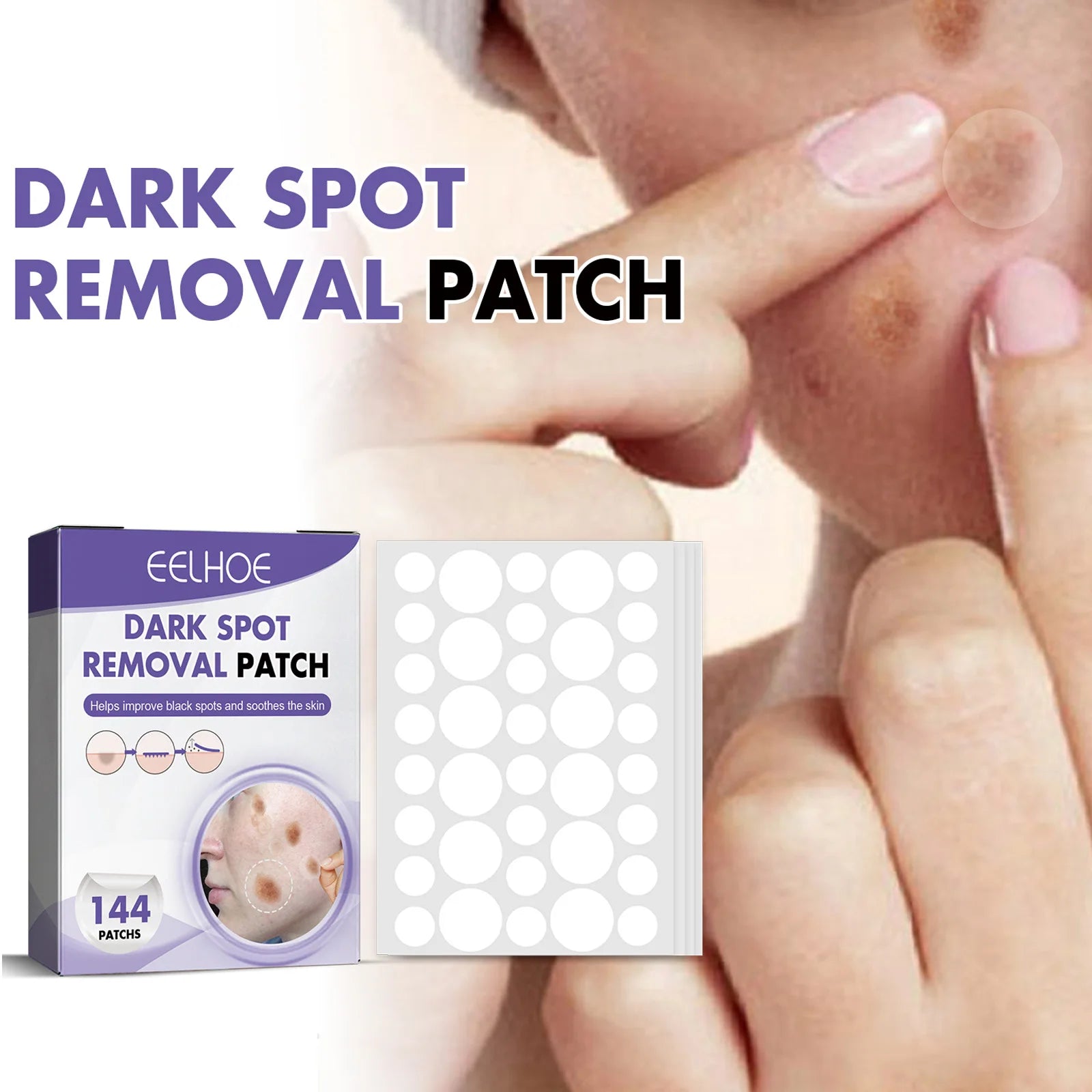Face Dark Spot Correcting Patches Acne Patch Pimple Removal Concealer Brightening Lightening Melasma Invisible Spots Marks Cover Qme