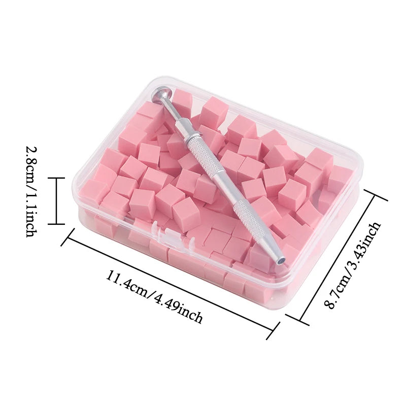 50 Square Nail Art Sponge Gradient Brushes Gel Polish Design Manicure Qme