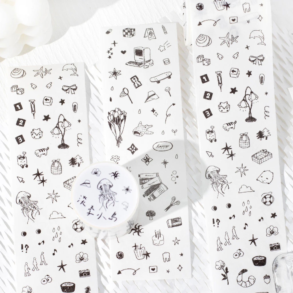 50mm*2m/Roll Cute Cartoon Kitchen Making Tapes School supplies DIY Scrapbook Stickers Diary Decor Planner Korean Stationery Tape Qme