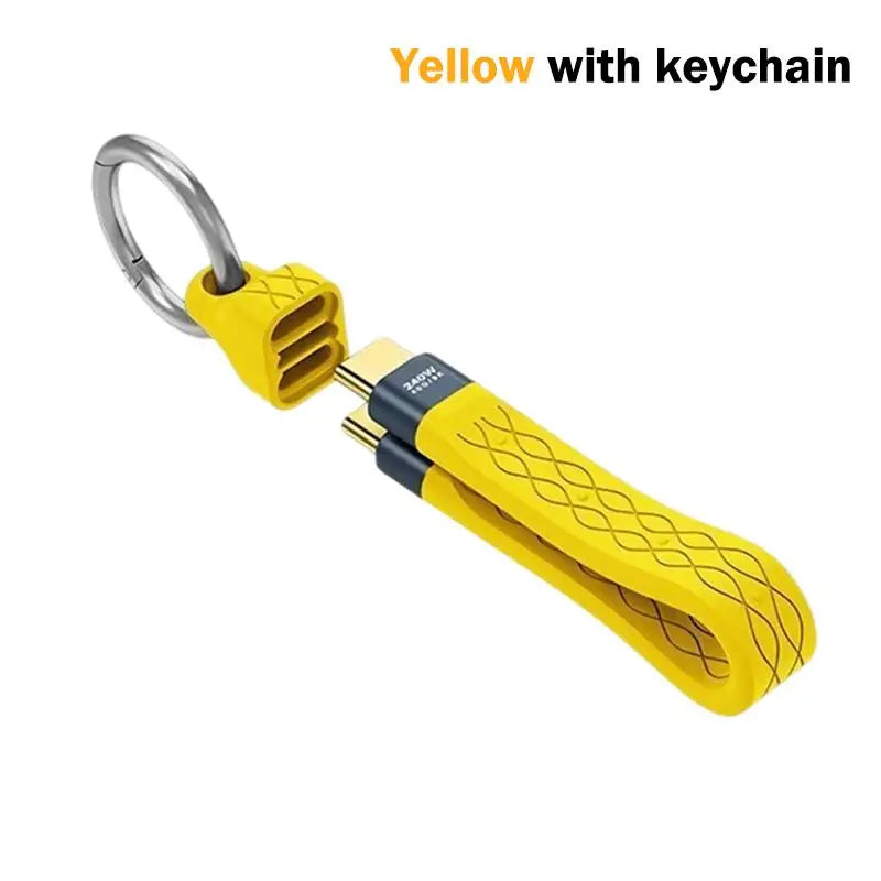 Multifunctional PD240W USB 4 40Gbps FPC Data Cable Type-c Portable Qme A6 with keychain