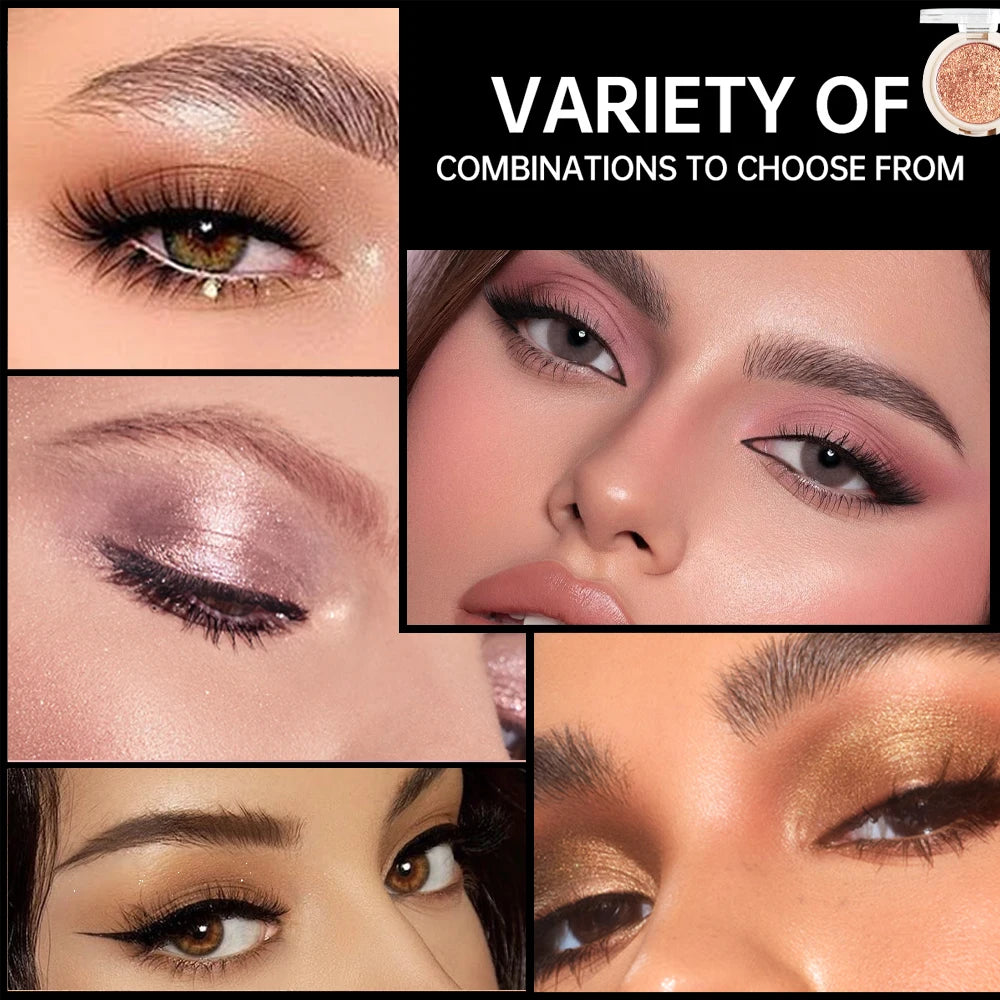 Sparkly Matte Glitter Eyeshadow Single High-pigment Easy Blend Eye Qme
