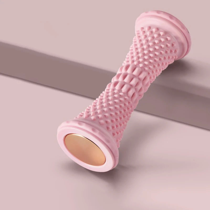 Foot Fascia Roller Massage Deep Tissue Textured Surface Home Use Qme pink-upgrade No plug