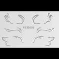 3D Metallic Punk Silver Eye Shadow Stickers Metal Eyeliner Decals Self-adhesive Futuristic Festival Party Eye Makeup Stickers Qme FE3D006