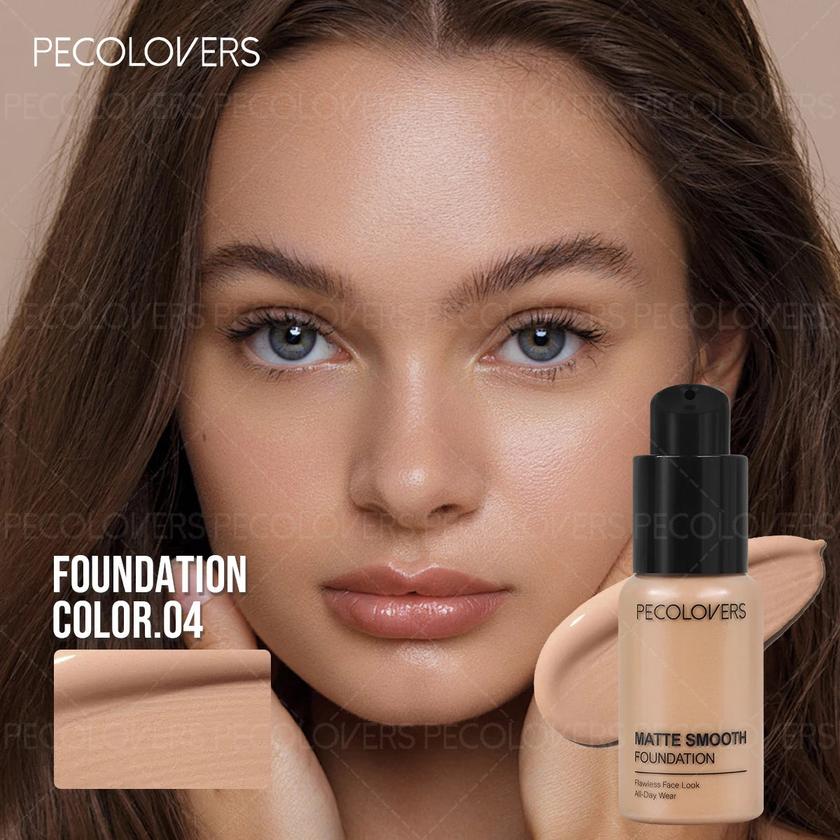 Waterproof Oil-control Face Foundation Concealer Complete Coverage Qme 04