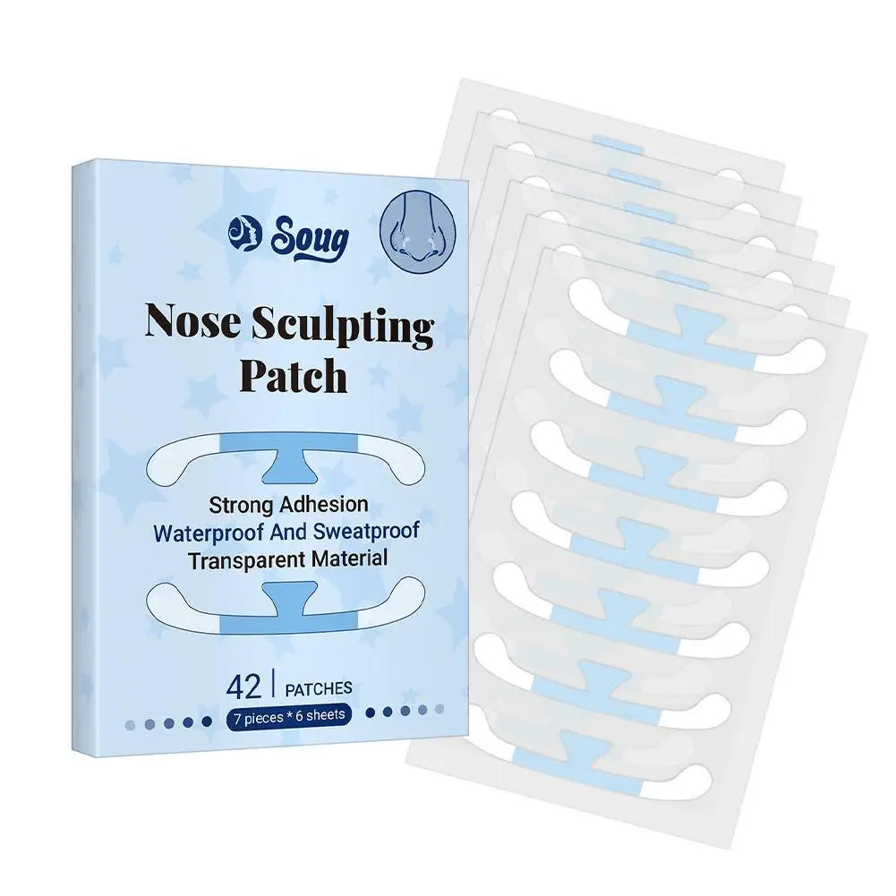 42PCs Shrinking Nose Wing Stickers Invisible Nose Shrink Patch For Cosplay Special Nose Shrink Beauty Strips Nose Shaper Lifting Qme