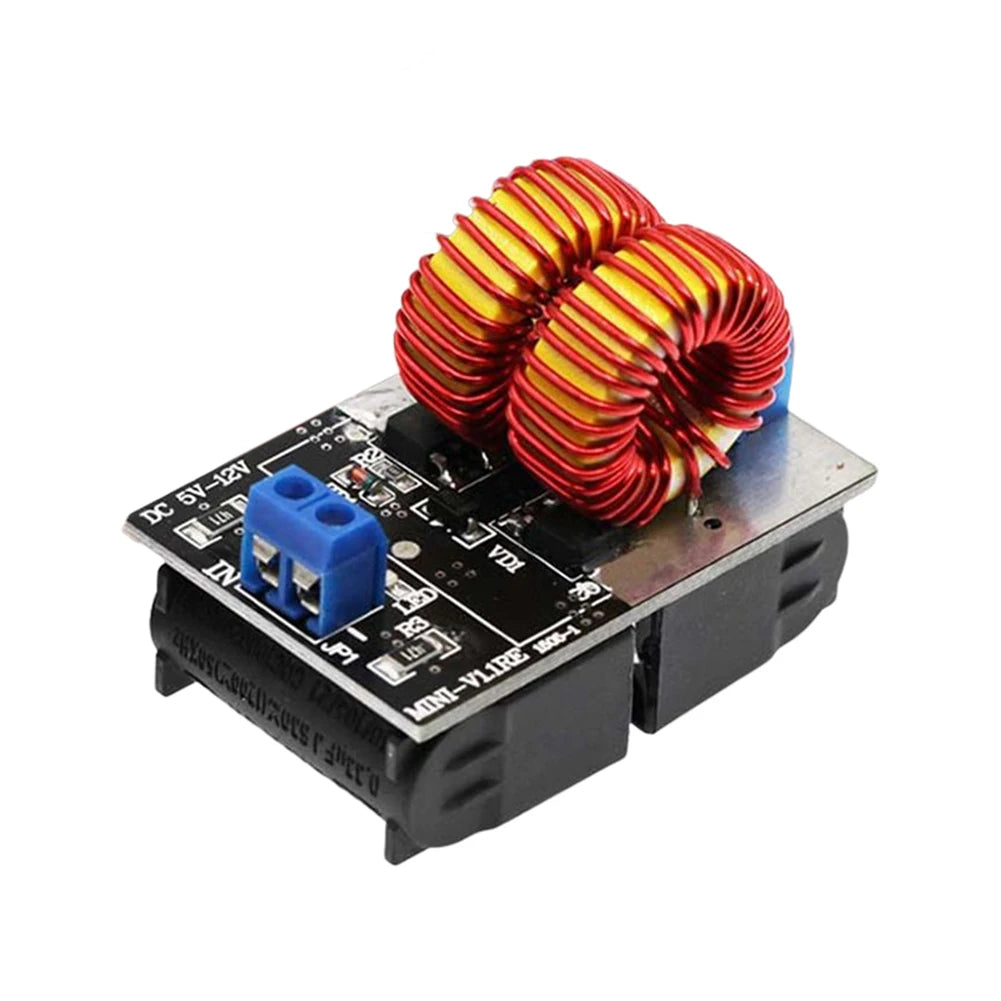 120W Mini ZVS Induction Heating Board DC 5-12.0V Input Voltage Heating Driver High Frequency Large Power Qme
