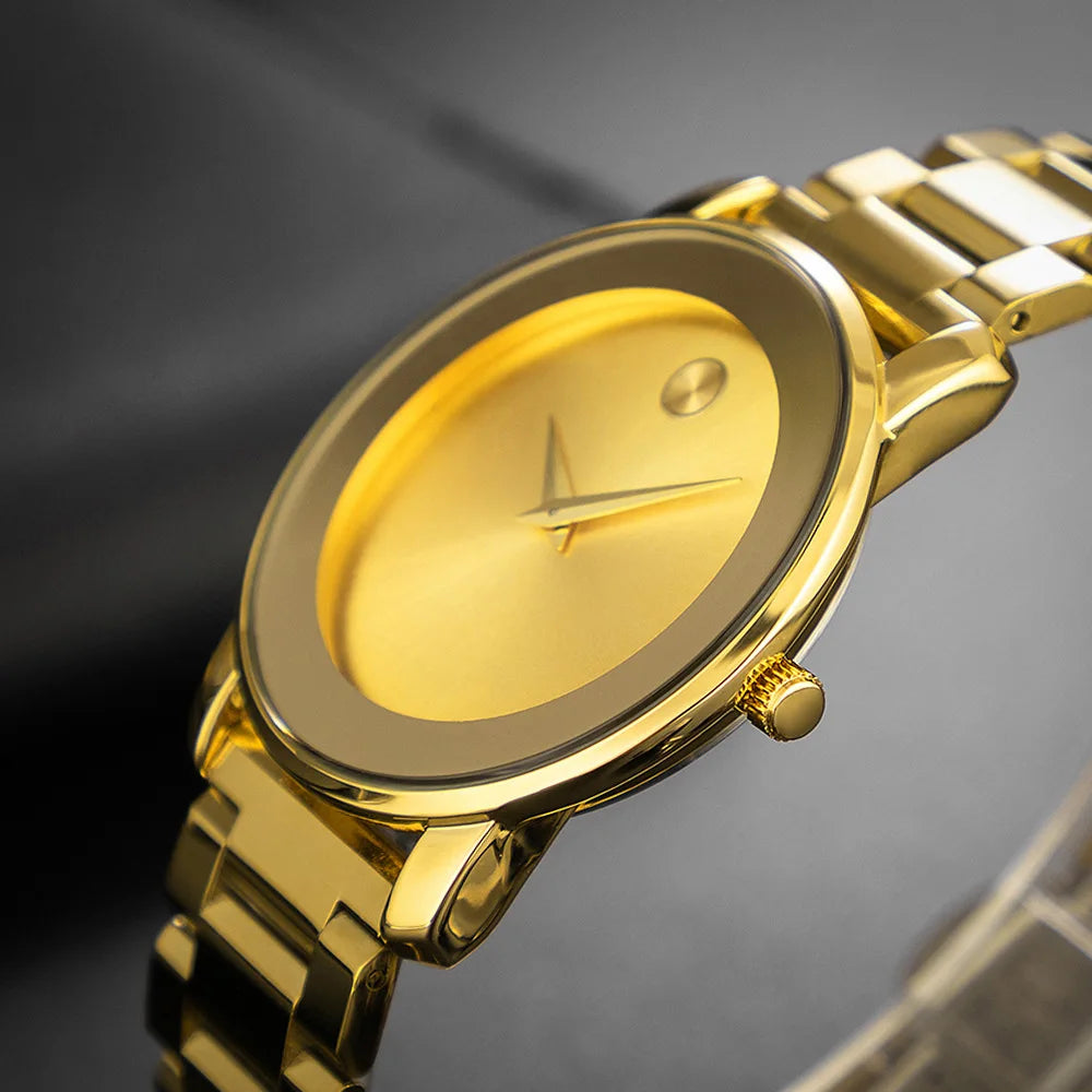 One piece set of classic men's watch Korean version trendy quartz watch simple and fashionable quartz watch Qme