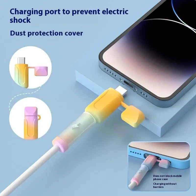 Charger Cable Protector Soft Silicone Cover C Cord Saver Practical Qme