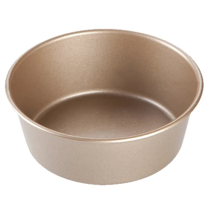 4 Inches Carbon Steel Metal Cheese Pan Cake Mold Air Fryer Mini Round Qme Champagne Gold
