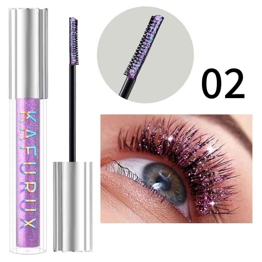 Diamond Mascara Shining Sweet Proof Glitter Eyelashes Quick Dry Qme 02