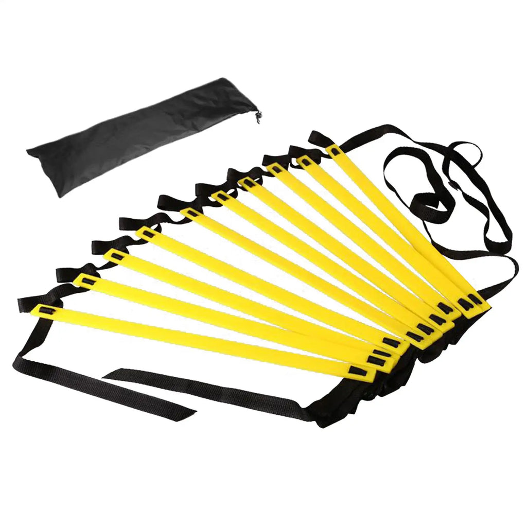 Soccer Ladder Fitness Ladder Agility Trainer Storage Bag Included Instant Set-up Exerciser for Sports Tennis Hockey Badminton Qme