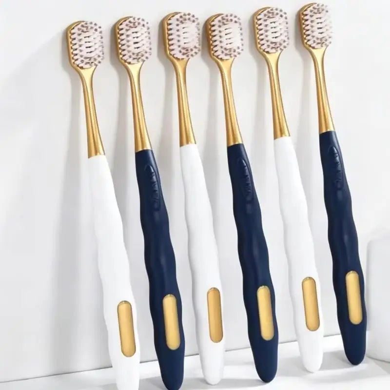 Soft Bristle Toothbrushes Anti-slip Handle Gentle Gum Care Deep Clean Qme